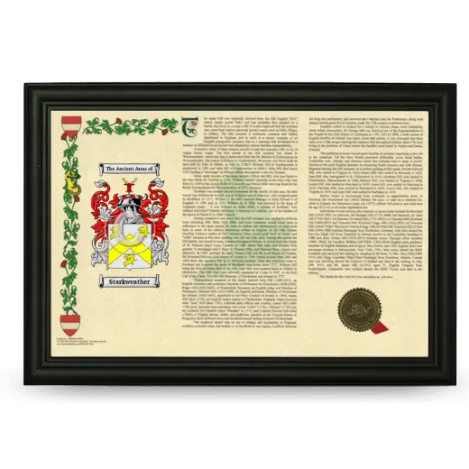 Starkweather Armorial Landscape Framed - Black