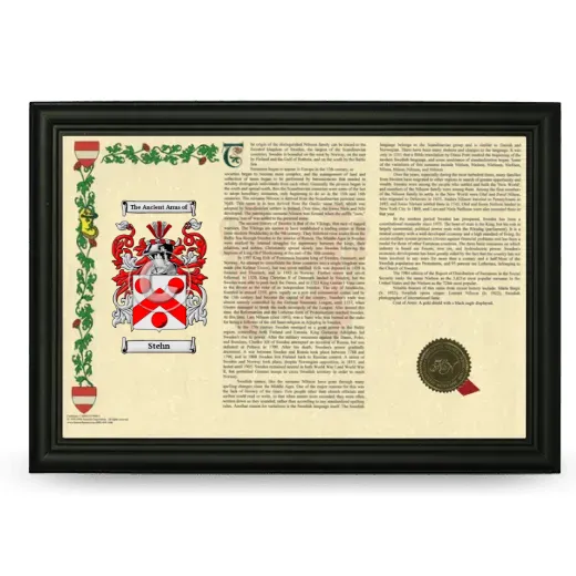 Stehn Armorial Landscape Framed - Black
