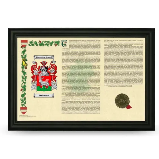 Steimann Armorial Landscape Framed - Black