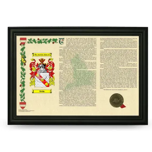 Stein Armorial Landscape Framed - Black