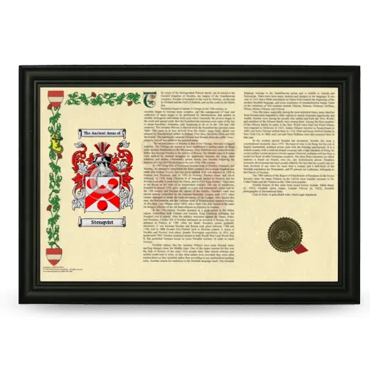 Stenqvist Armorial Landscape Framed - Black