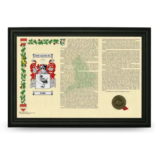 Stoky Armorial Landscape Framed - Black