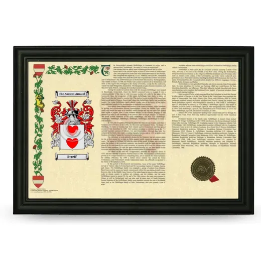 Streif Armorial Landscape Framed - Black
