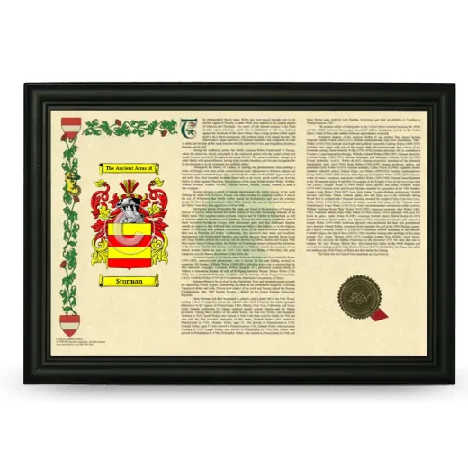 Sturman Armorial Landscape Framed - Black