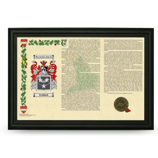 Stuthard Armorial Landscape Framed - Black