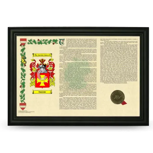 Succow Armorial Landscape Framed - Black