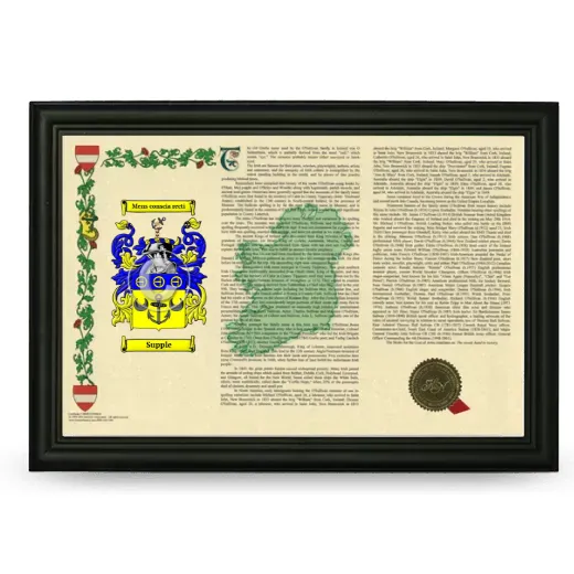Supple Armorial Landscape Framed - Black