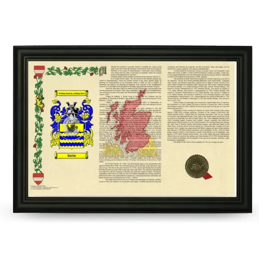 Sutie Armorial Landscape Framed - Black