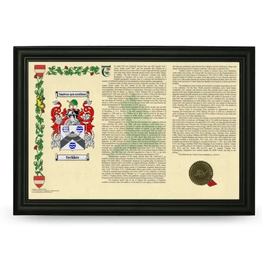 Syckkes Armorial Landscape Framed - Black