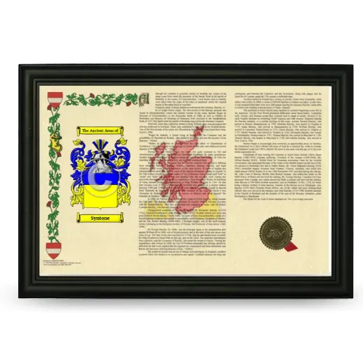 Syntone Armorial Landscape Framed - Black