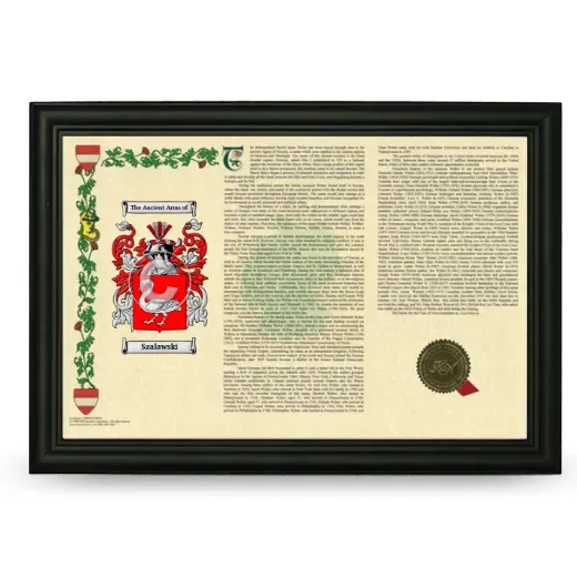 Szalawski Armorial Landscape Framed - Black