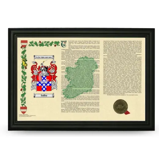Taffey Armorial Landscape Framed - Black