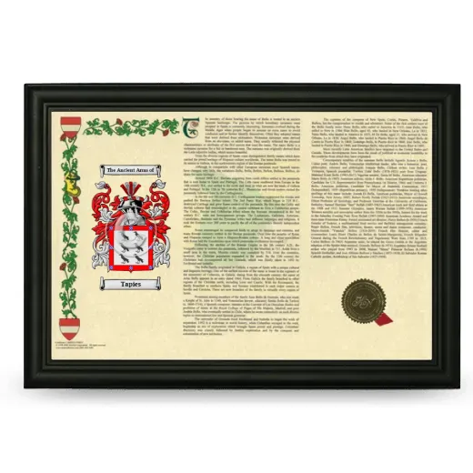 Tapies Armorial Landscape Framed - Black