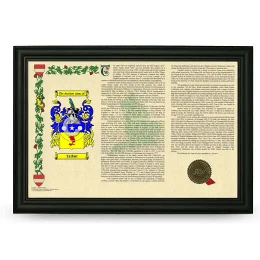 Tarbut Armorial Landscape Framed - Black