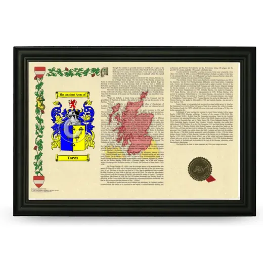 Tarvis Armorial Landscape Framed - Black