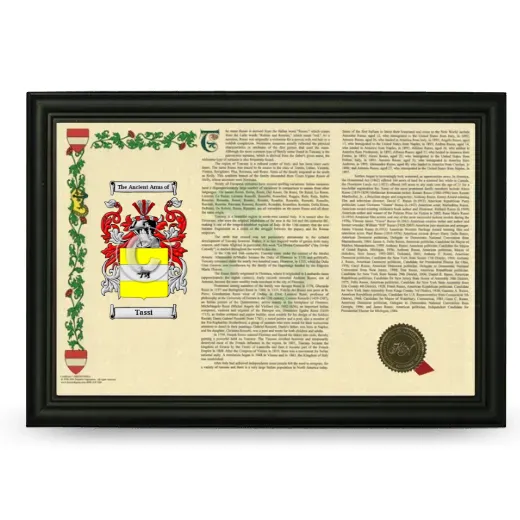 Tassi Armorial Landscape Framed - Black