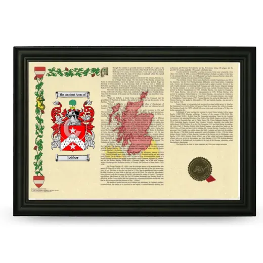 Telfort Armorial Landscape Framed - Black