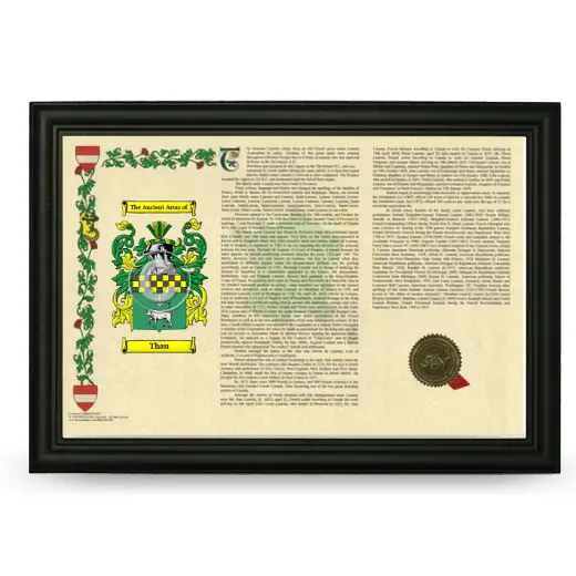 Thau Armorial Landscape Framed - Black