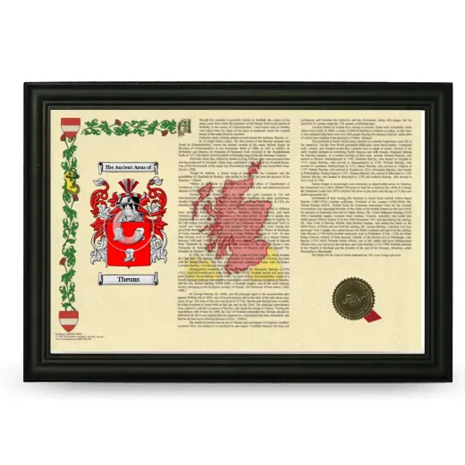Theuns Armorial Landscape Framed - Black