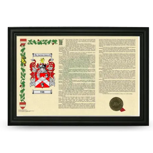Tidy Armorial Landscape Framed - Black