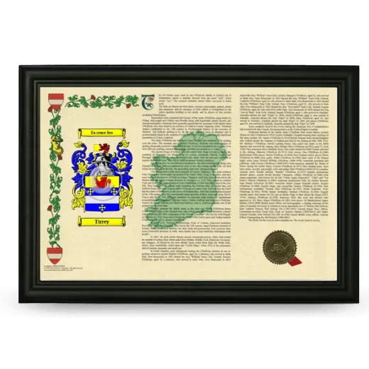 Tirrey Armorial Landscape Framed - Black