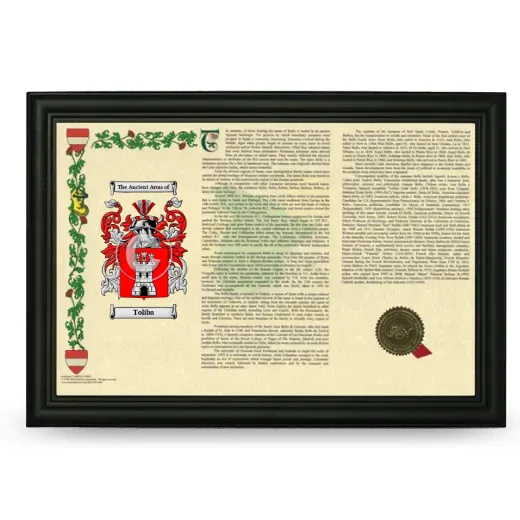 Toliba Armorial Landscape Framed - Black