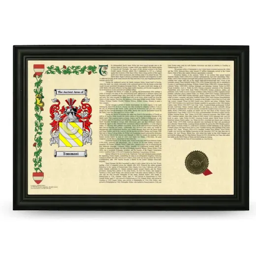 Tommasi Armorial Landscape Framed - Black