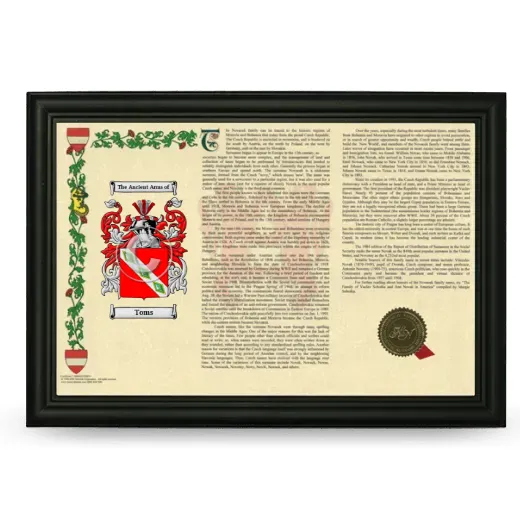 Toms Armorial Landscape Framed - Black