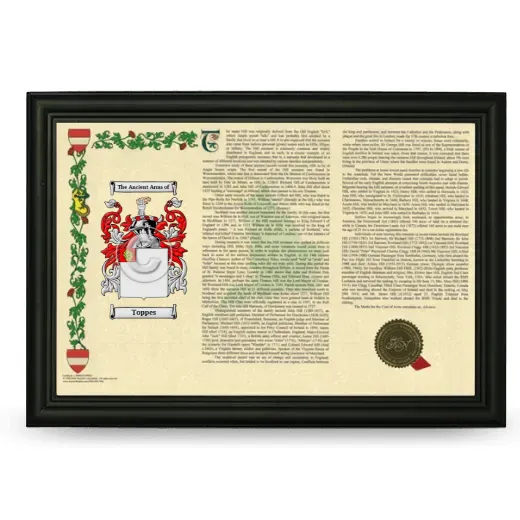 Toppes Armorial Landscape Framed - Black