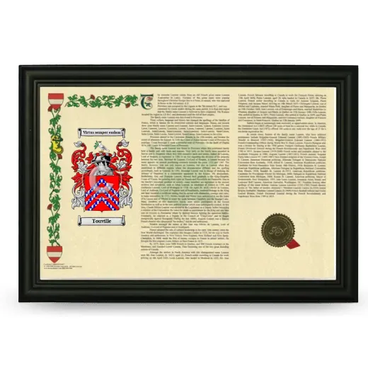 Touville Armorial Landscape Framed - Black