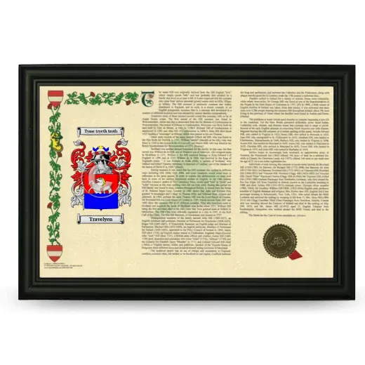 Travelyen Armorial Landscape Framed - Black