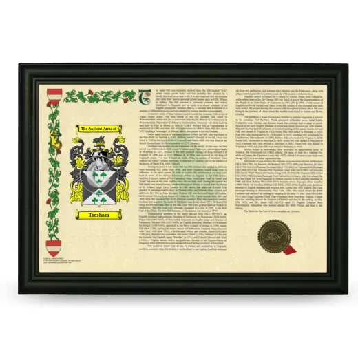 Tresham Armorial Landscape Framed - Black