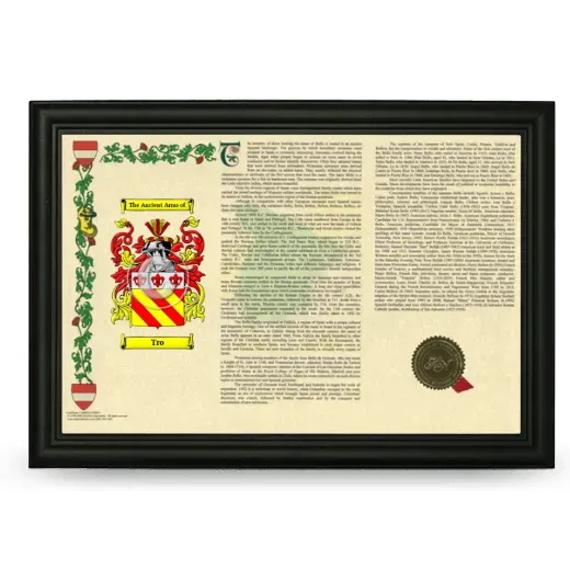 Tro Armorial Landscape Framed - Black