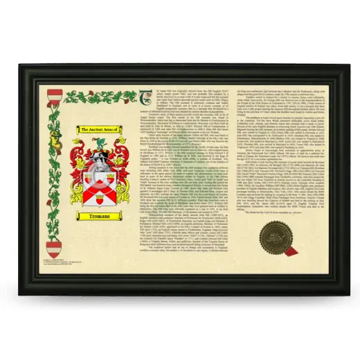 Tromans Armorial Landscape Framed - Black