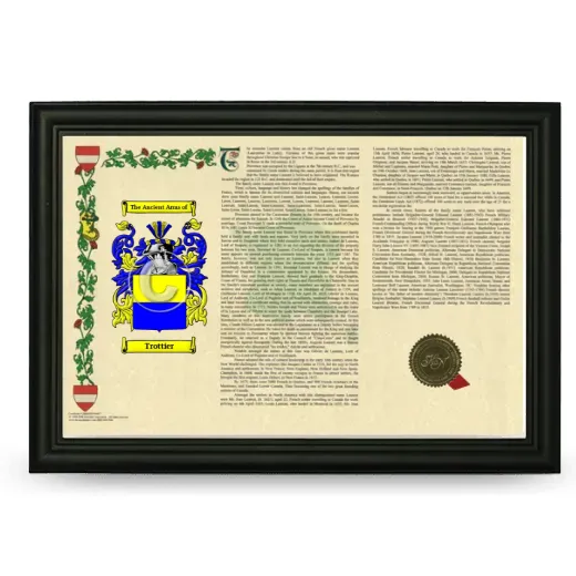 Trottier Armorial Landscape Framed - Black
