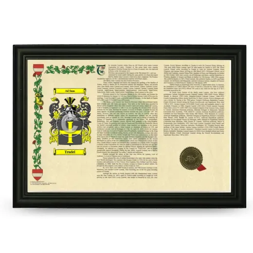 Trudel Armorial Landscape Framed - Black