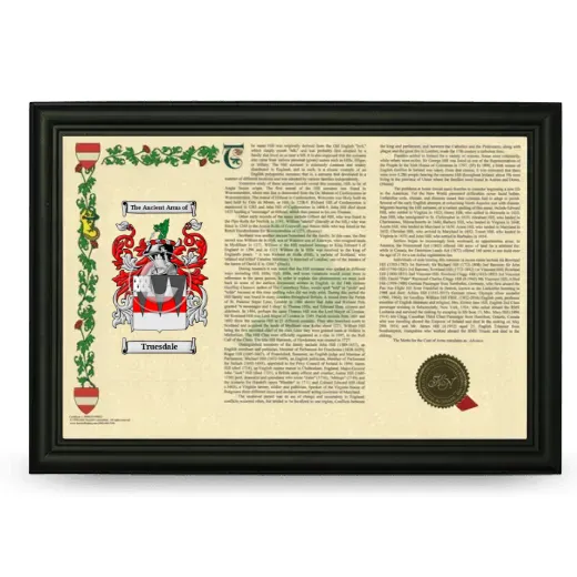 Truesdale Armorial Landscape Framed - Black