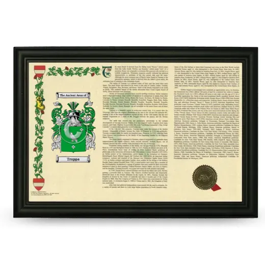 Truppa Armorial Landscape Framed - Black