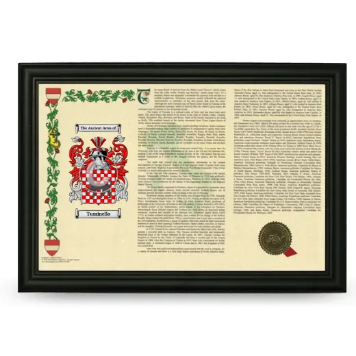 Tuminello Armorial Landscape Framed - Black