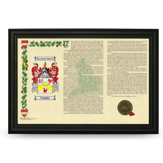 Twamley Armorial Landscape Framed - Black
