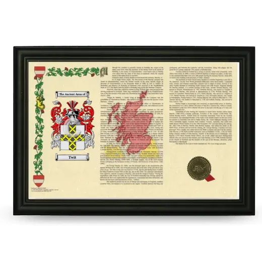 Twit Armorial Landscape Framed - Black