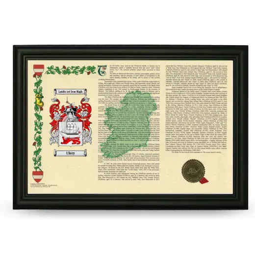 Ulery Armorial Landscape Framed - Black