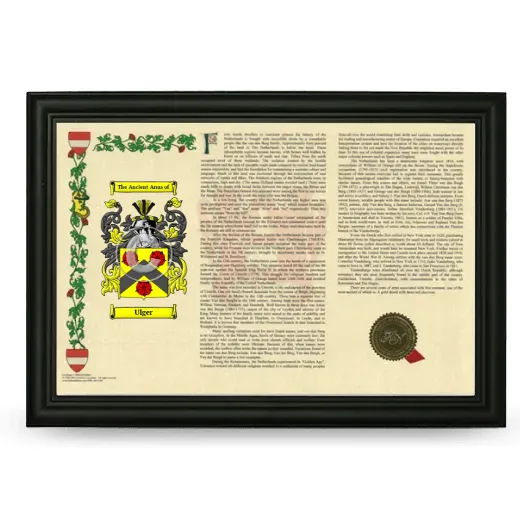 Ulger Armorial Landscape Framed - Black