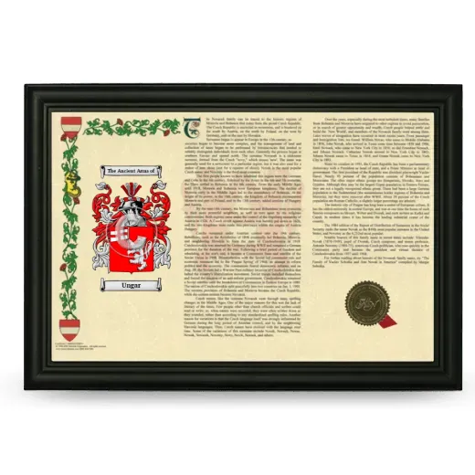 Ungar Armorial Landscape Framed - Black