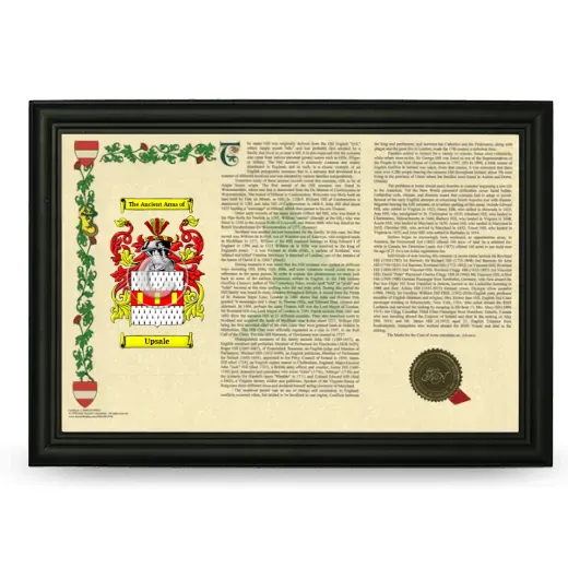 Upsale Armorial Landscape Framed - Black