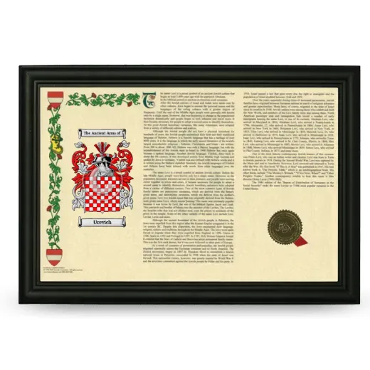Urevich Armorial Landscape Framed - Black