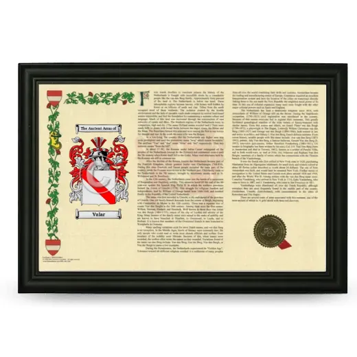 Valar Armorial Landscape Framed - Black