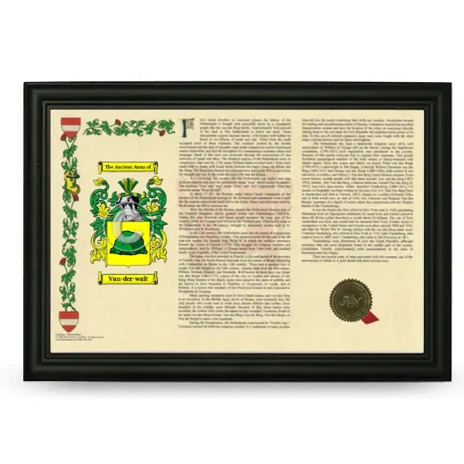 Van-der-walt Armorial Landscape Framed - Black
