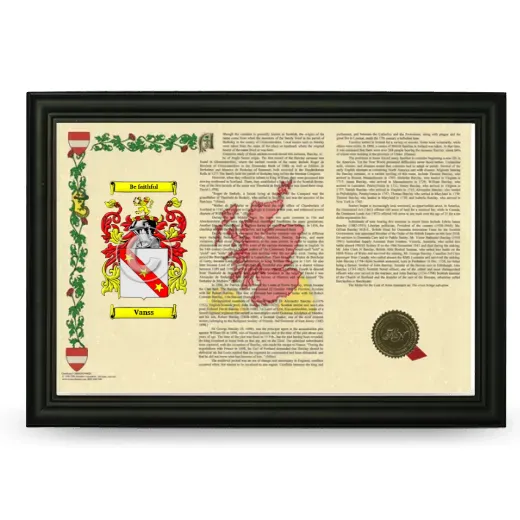 Vanss Armorial Landscape Framed - Black