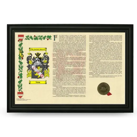 Veen Armorial Landscape Framed - Black